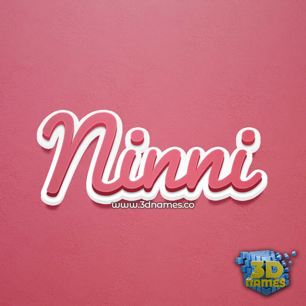 ninni in Red Scribble style - 3D name wallpaper