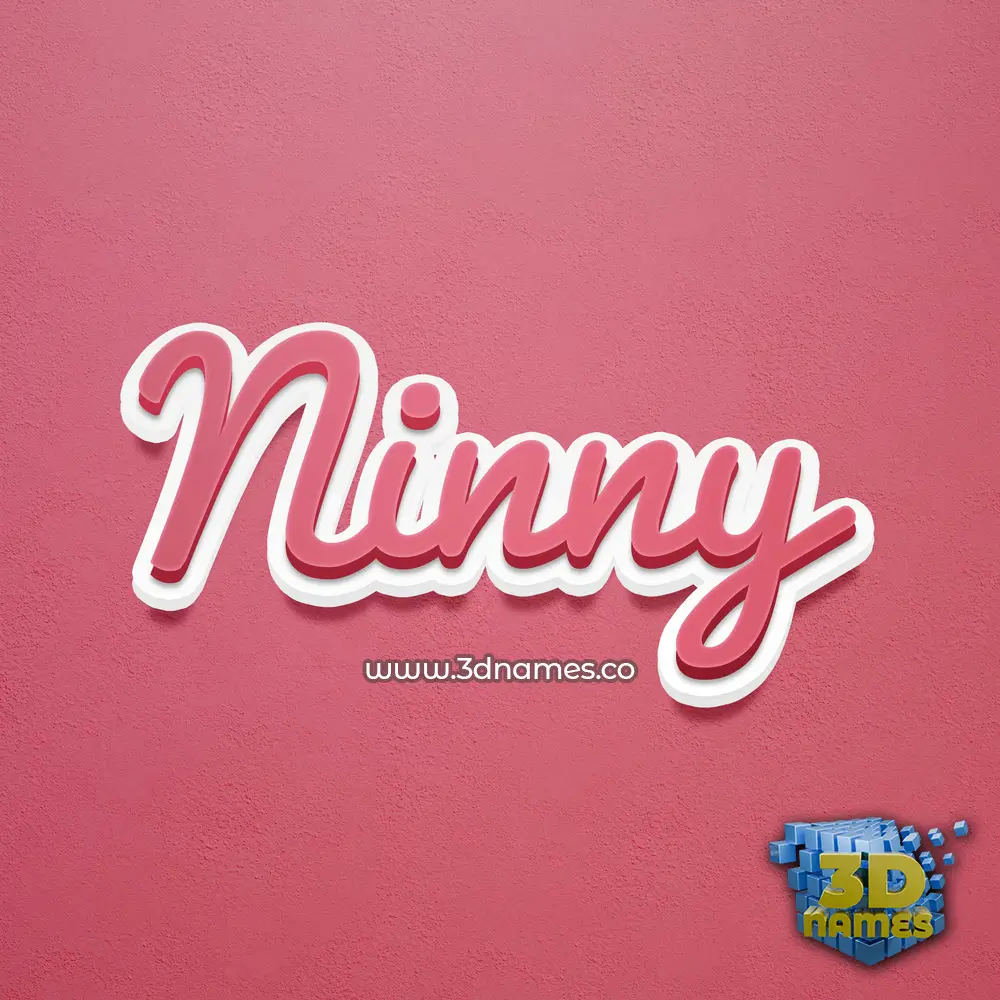 ninny in Red Scribble style - 3D name wallpaper