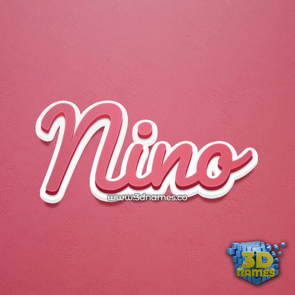 nino in Red Scribble style - 3D name wallpaper