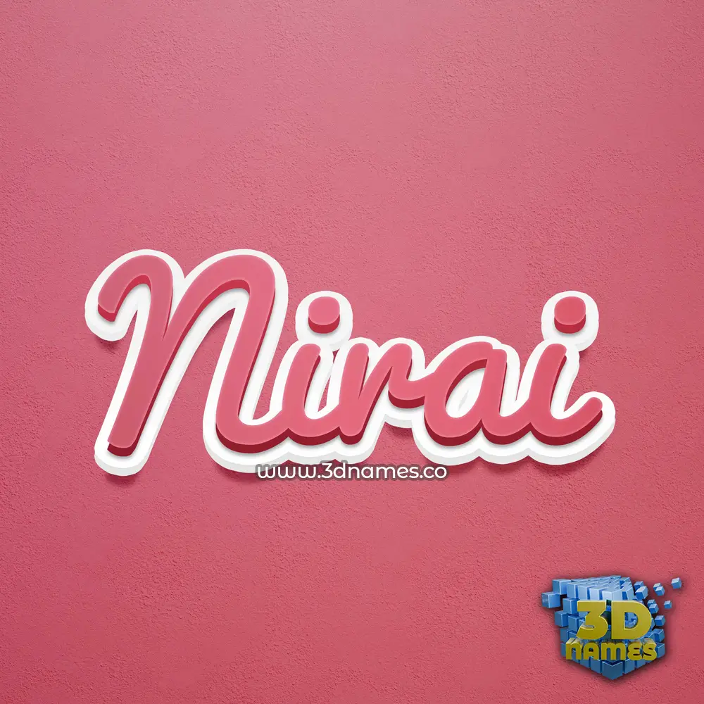 nirai in Red Scribble style - 3D name wallpaper
