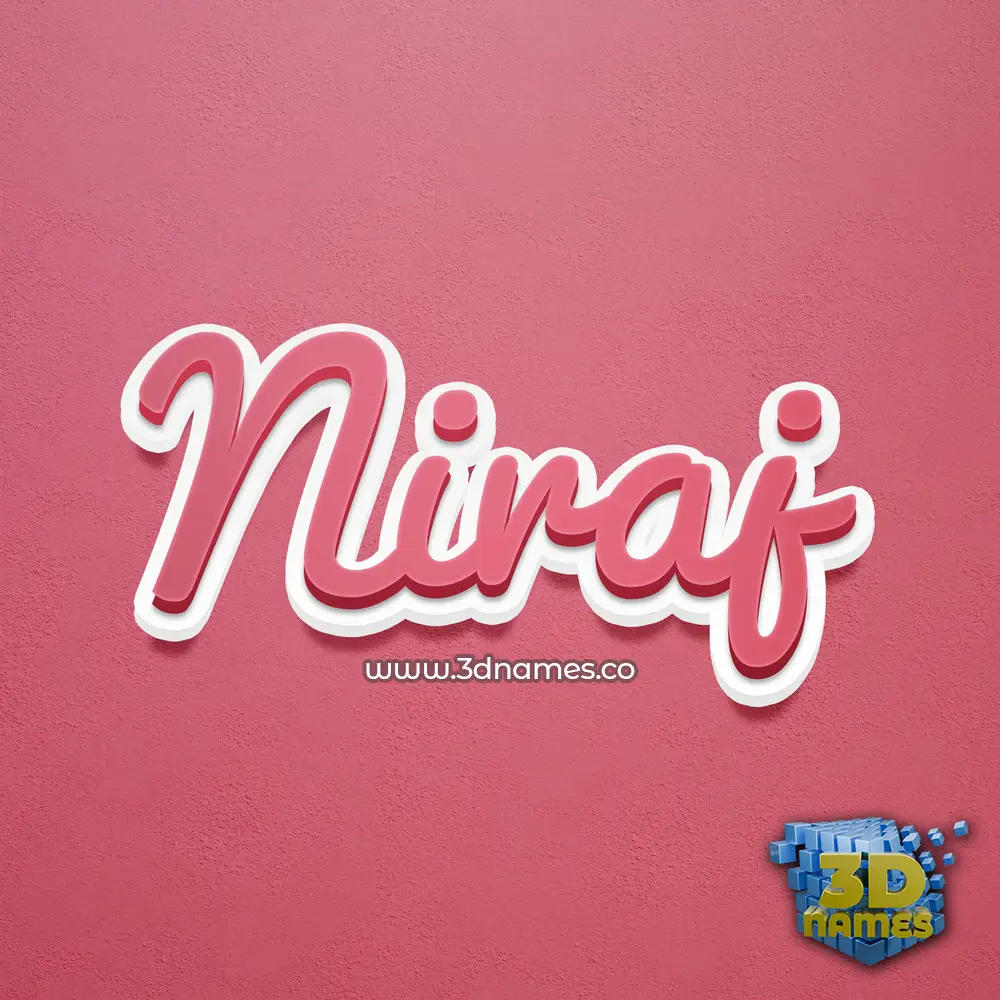niraj in Red Scribble style - 3D name wallpaper