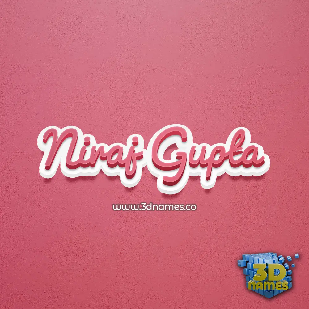 niraj gupta in Red Scribble style - 3D name wallpaper