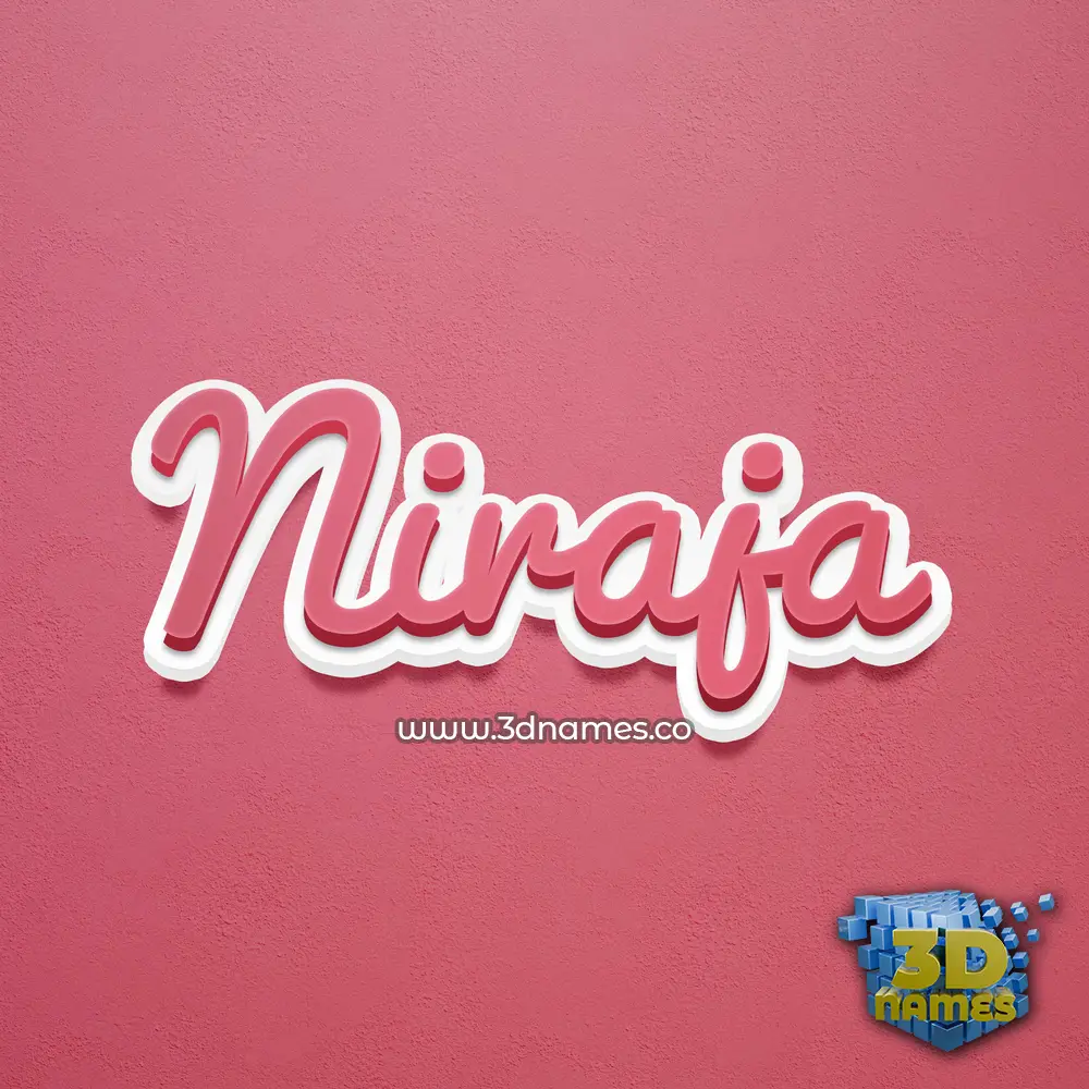 niraja in Red Scribble style - 3D name wallpaper