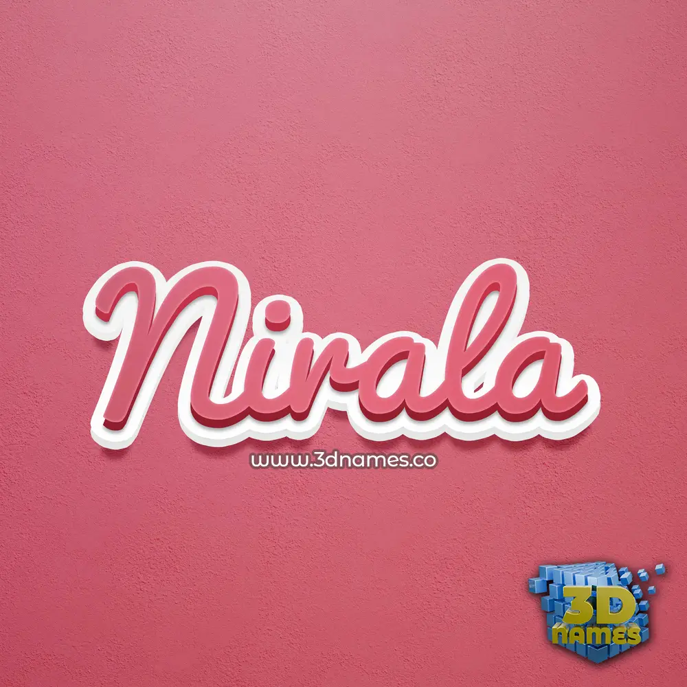 nirala in Red Scribble style - 3D name wallpaper