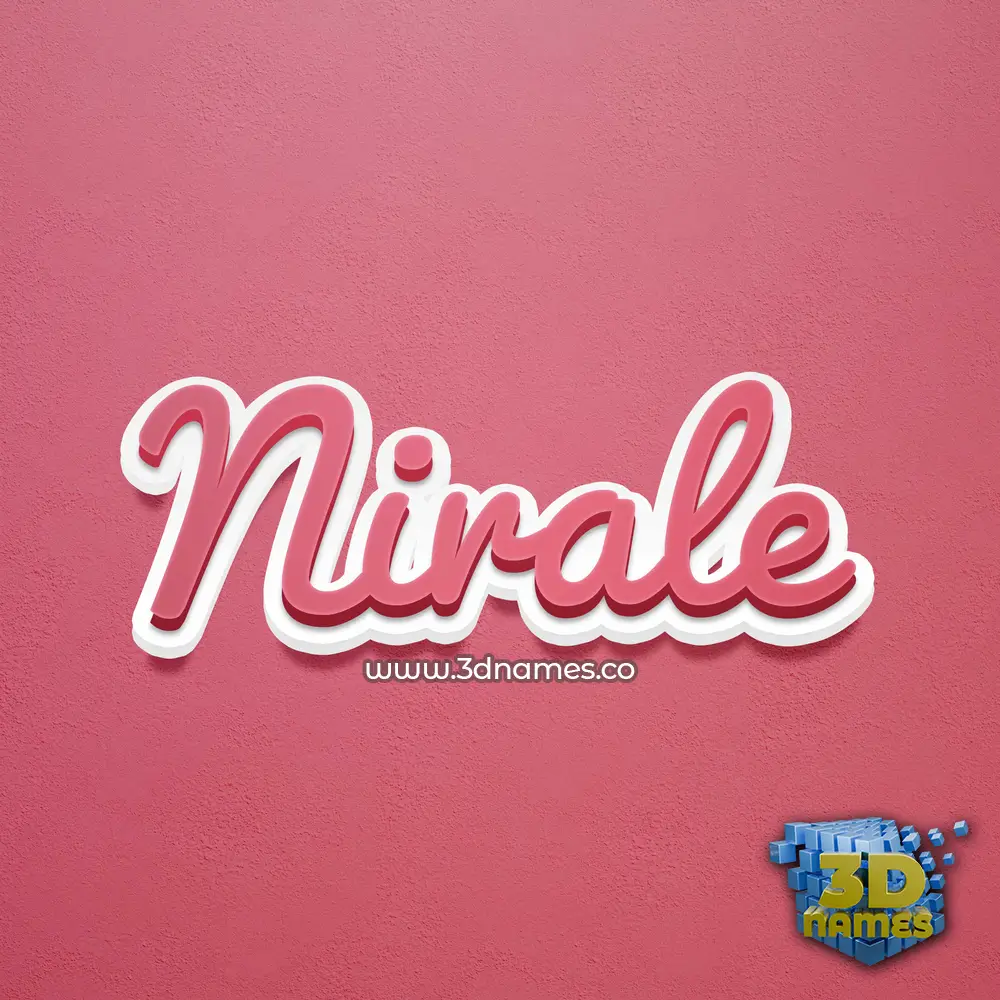 nirale in Red Scribble style - 3D name wallpaper