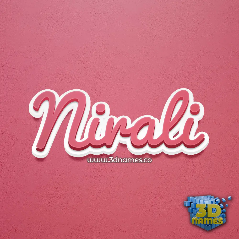 nirali in Red Scribble style - 3D name wallpaper