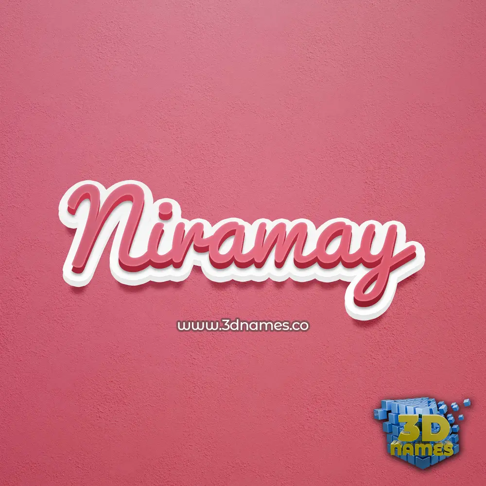 niramay in Red Scribble style - 3D name wallpaper