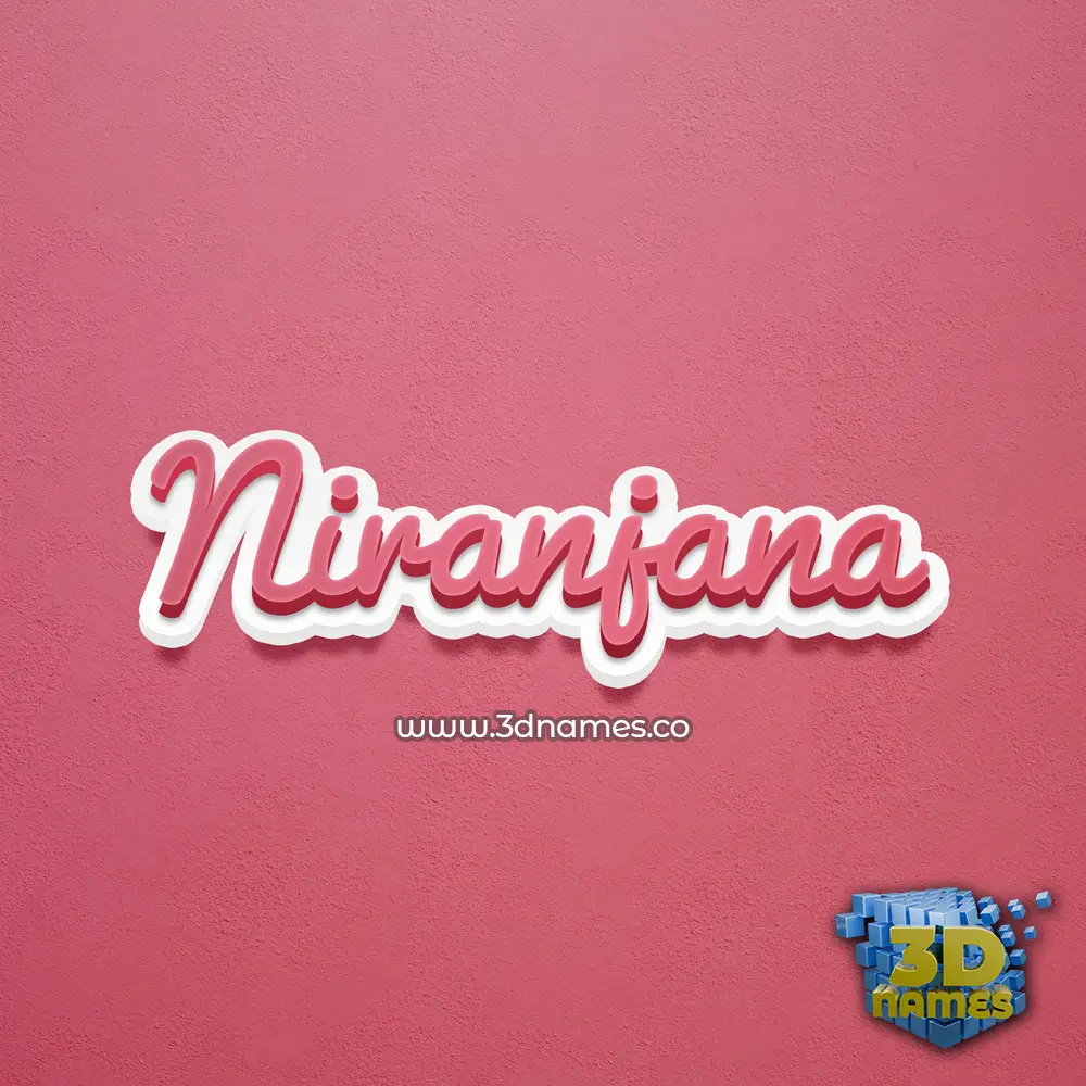 niranjana in Red Scribble style - 3D name wallpaper