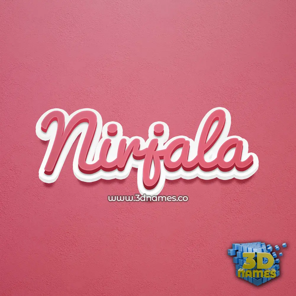 nirjala in Red Scribble style - 3D name wallpaper