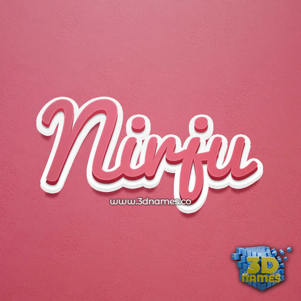 nirju in Red Scribble style - 3D name wallpaper