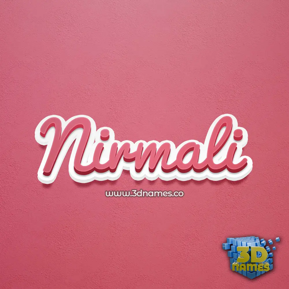 nirmali in Red Scribble style - 3D name wallpaper