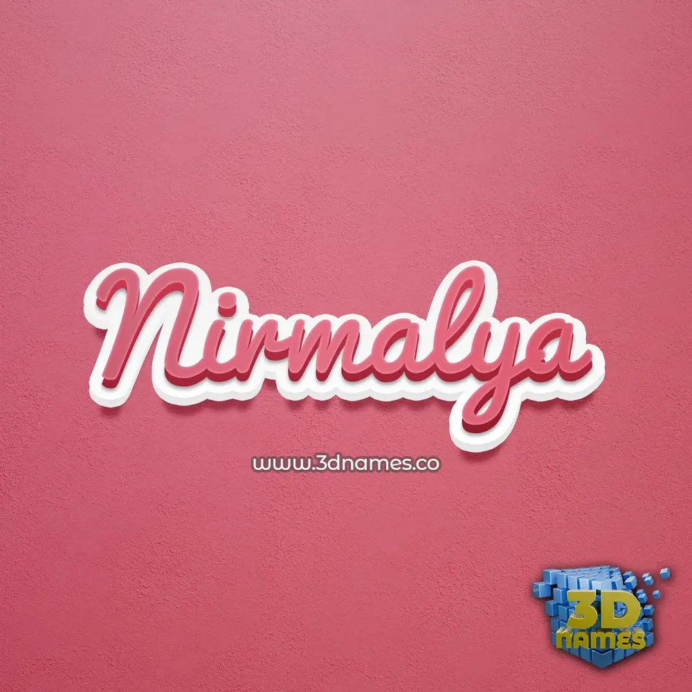 nirmalya in Red Scribble style - 3D name wallpaper