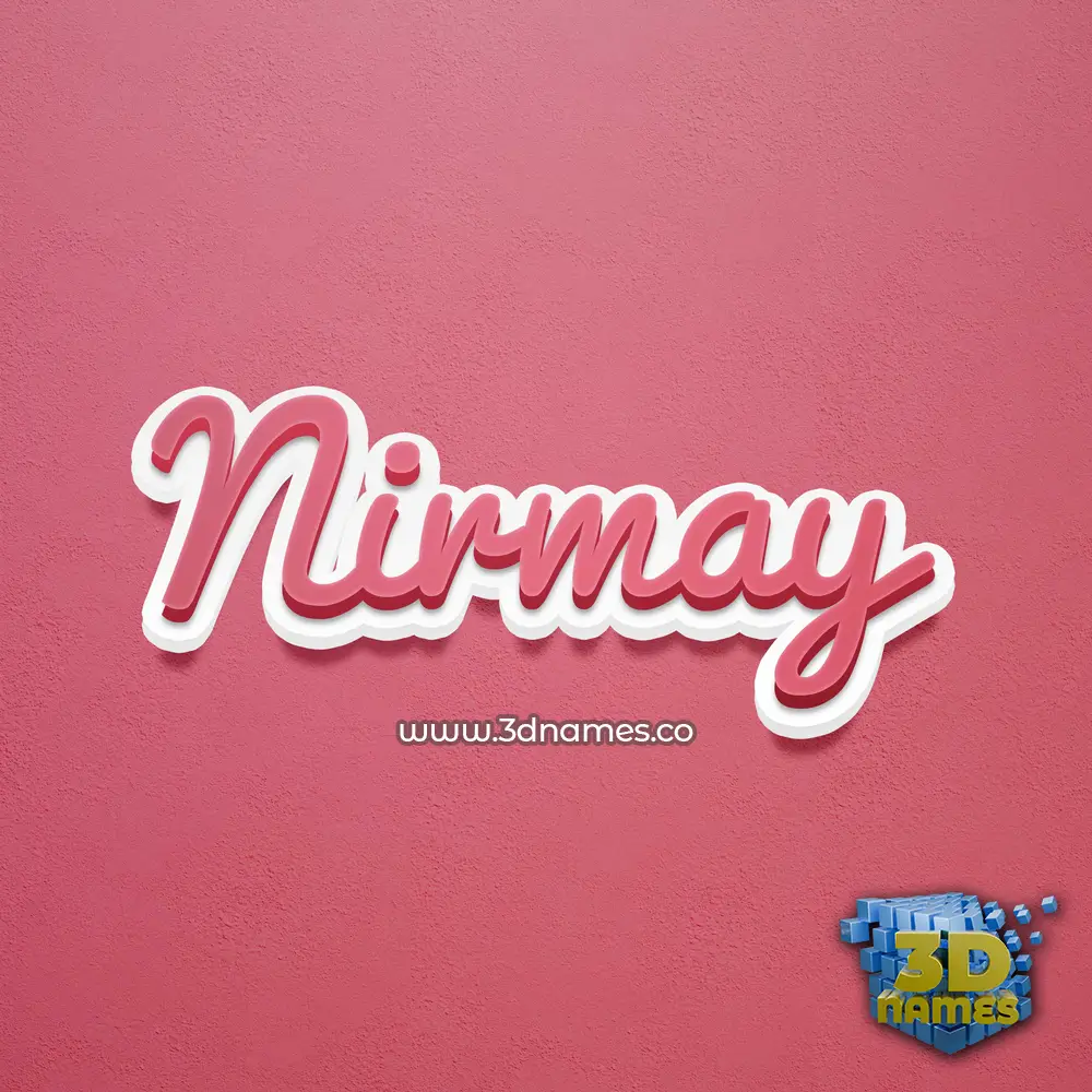 nirmay in Red Scribble style - 3D name wallpaper