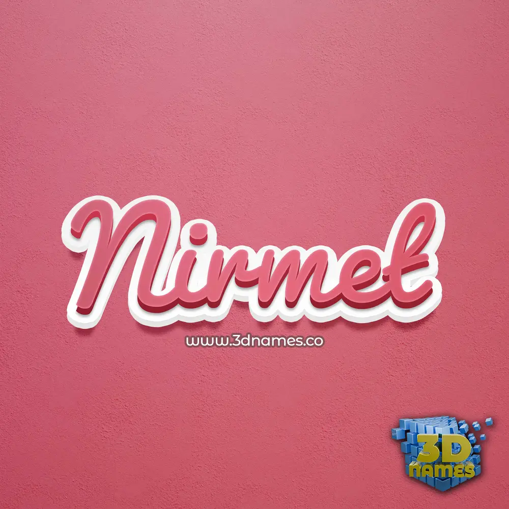 nirmet in Red Scribble style - 3D name wallpaper