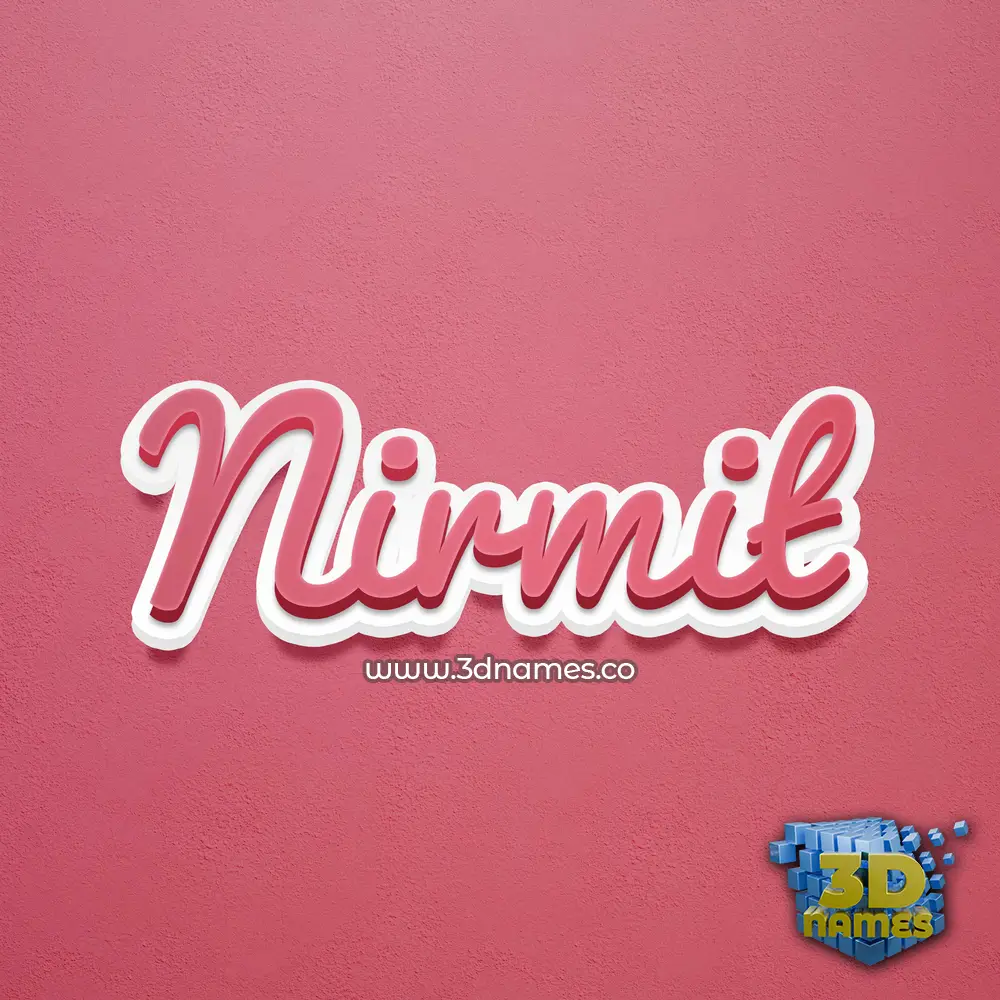 nirmit in Red Scribble style - 3D name wallpaper