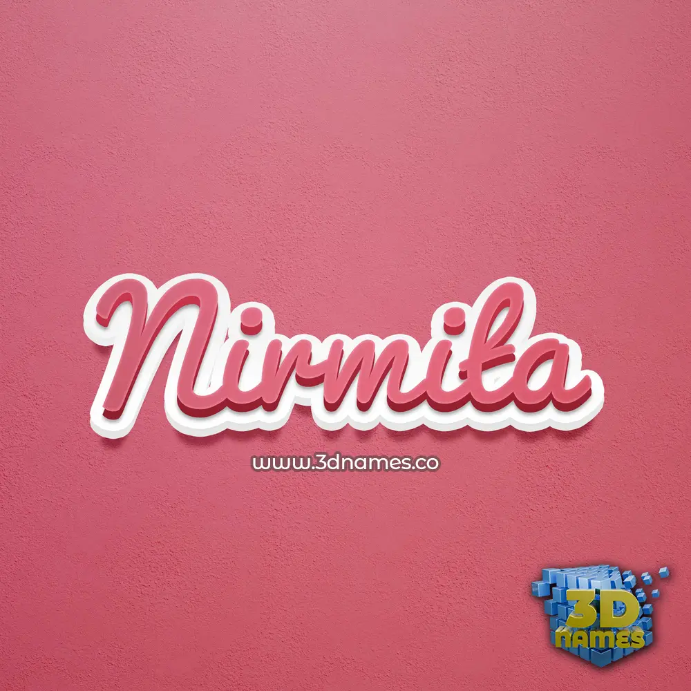 nirmita in Red Scribble style - 3D name wallpaper