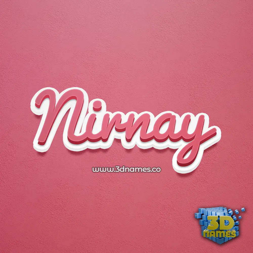 nirnay in Red Scribble style - 3D name wallpaper