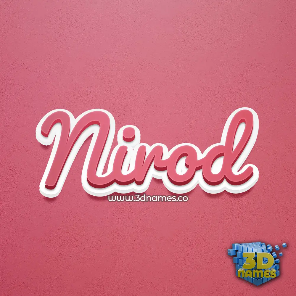nirod in Red Scribble style - 3D name wallpaper