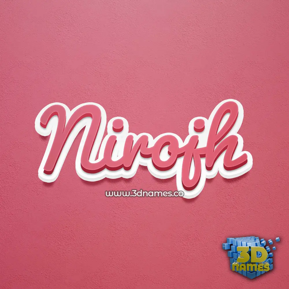 nirojh in Red Scribble style - 3D name wallpaper