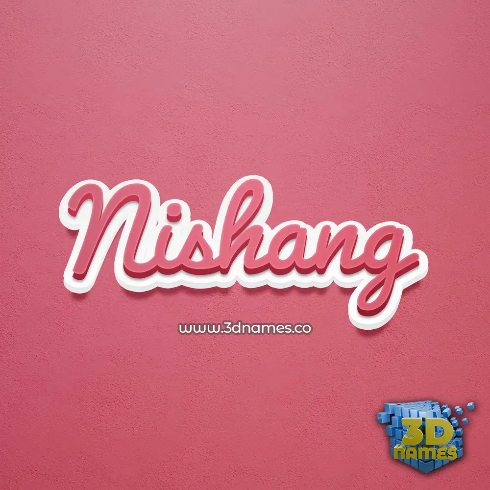 nishang in Red Scribble style - 3D name wallpaper