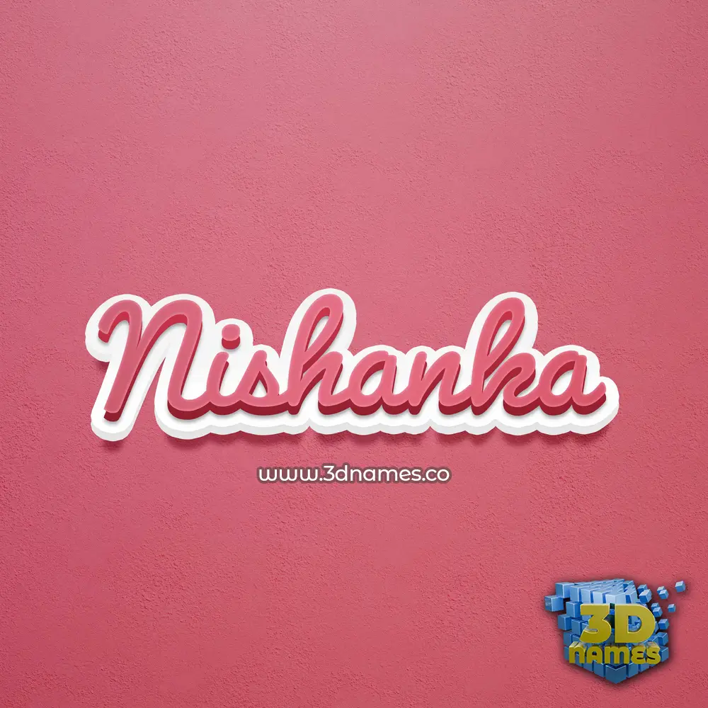 nishanka in Red Scribble style - 3D name wallpaper