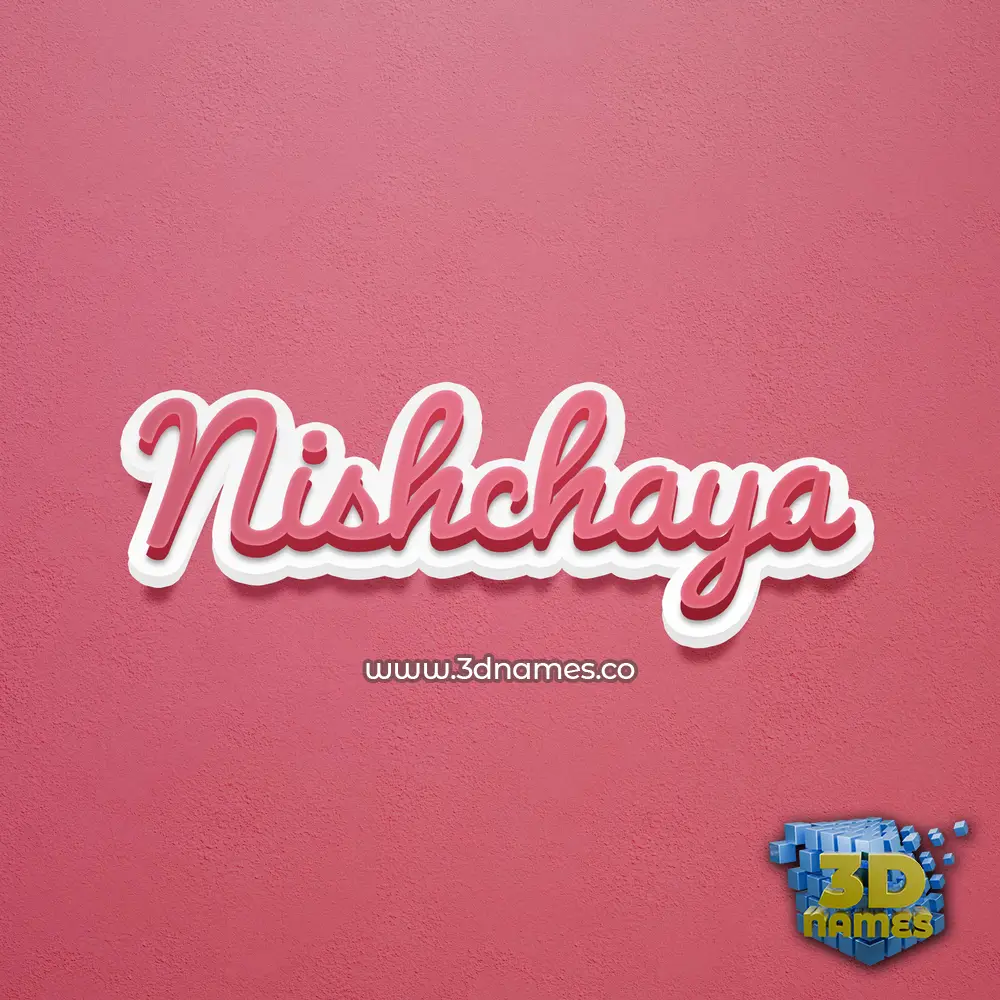 nishchaya in Red Scribble style - 3D name wallpaper
