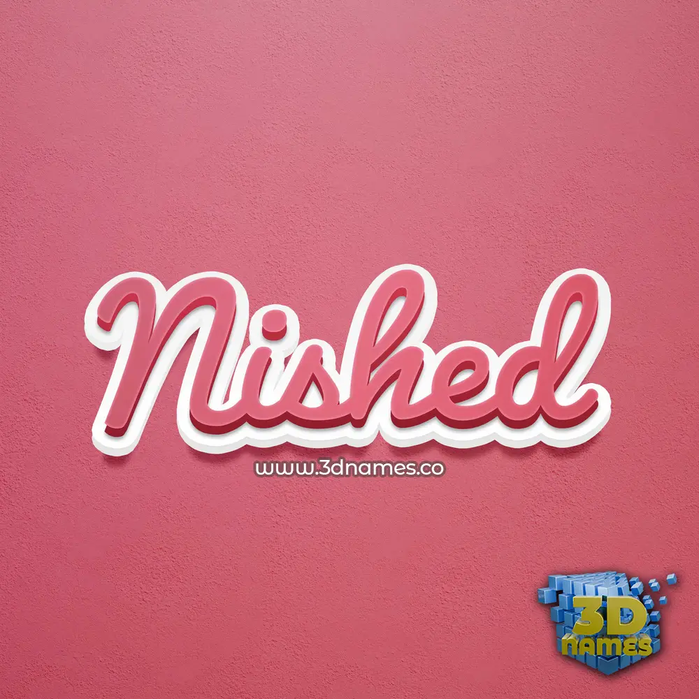 nished in Red Scribble style - 3D name wallpaper
