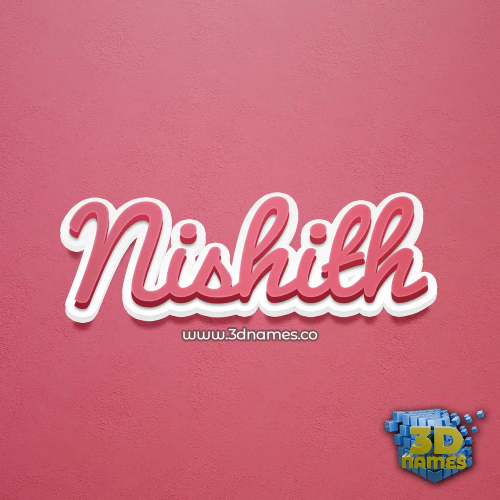 nishith in Red Scribble style - 3D name wallpaper