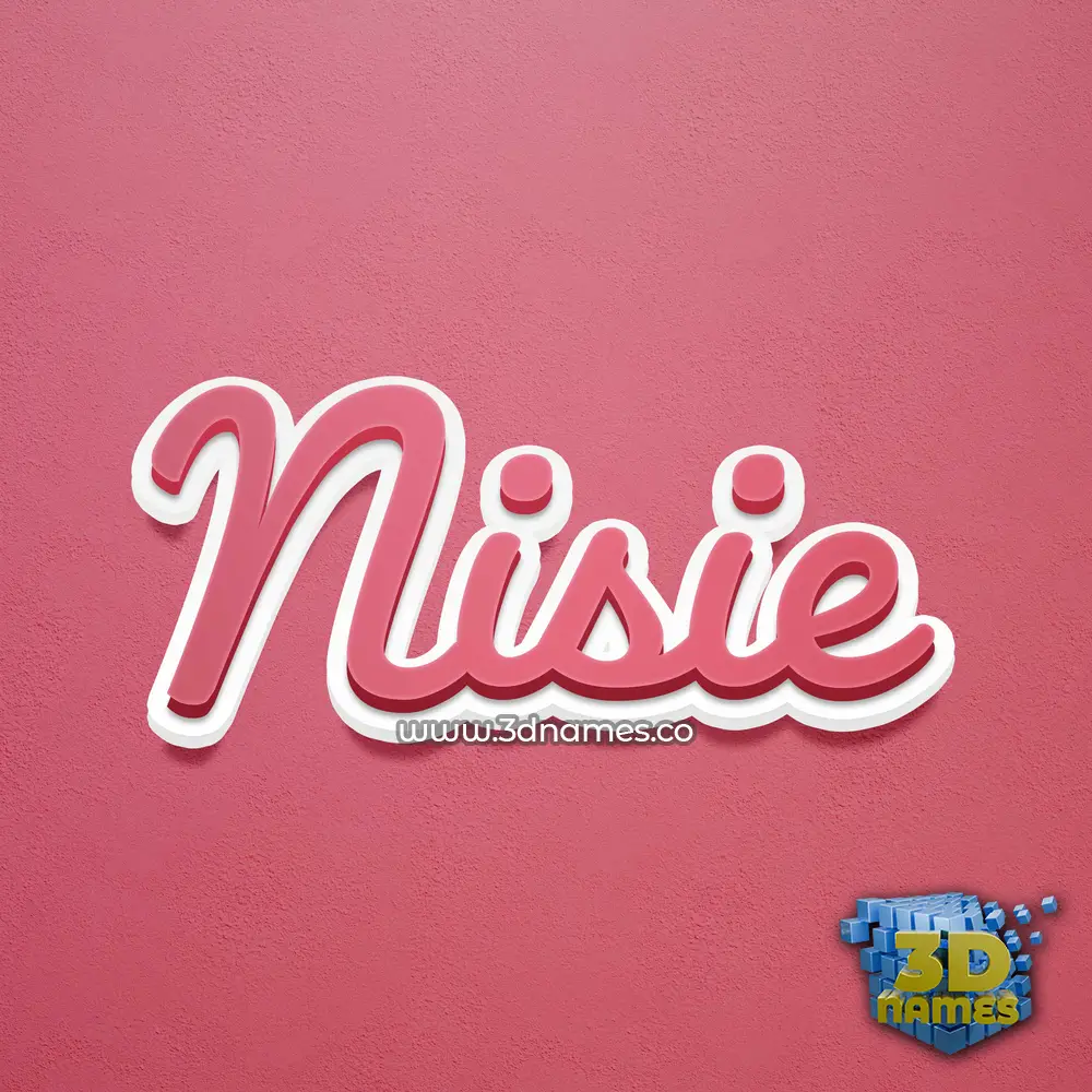 nisie in Red Scribble style - 3D name wallpaper