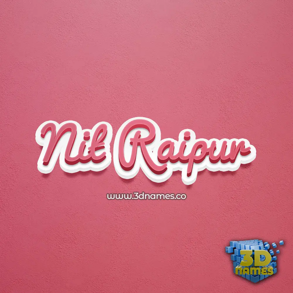 nit raipur in Red Scribble style - 3D name wallpaper