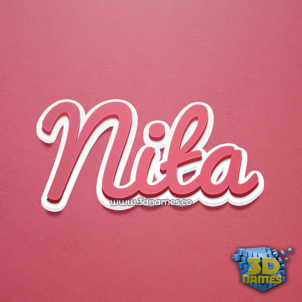 nita in Red Scribble style - 3D name wallpaper