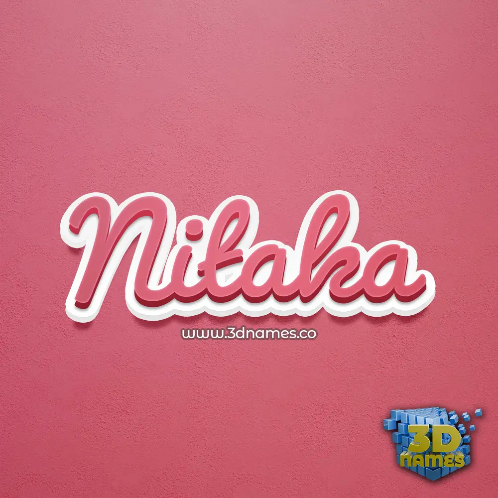 nitaka in Red Scribble style - 3D name wallpaper