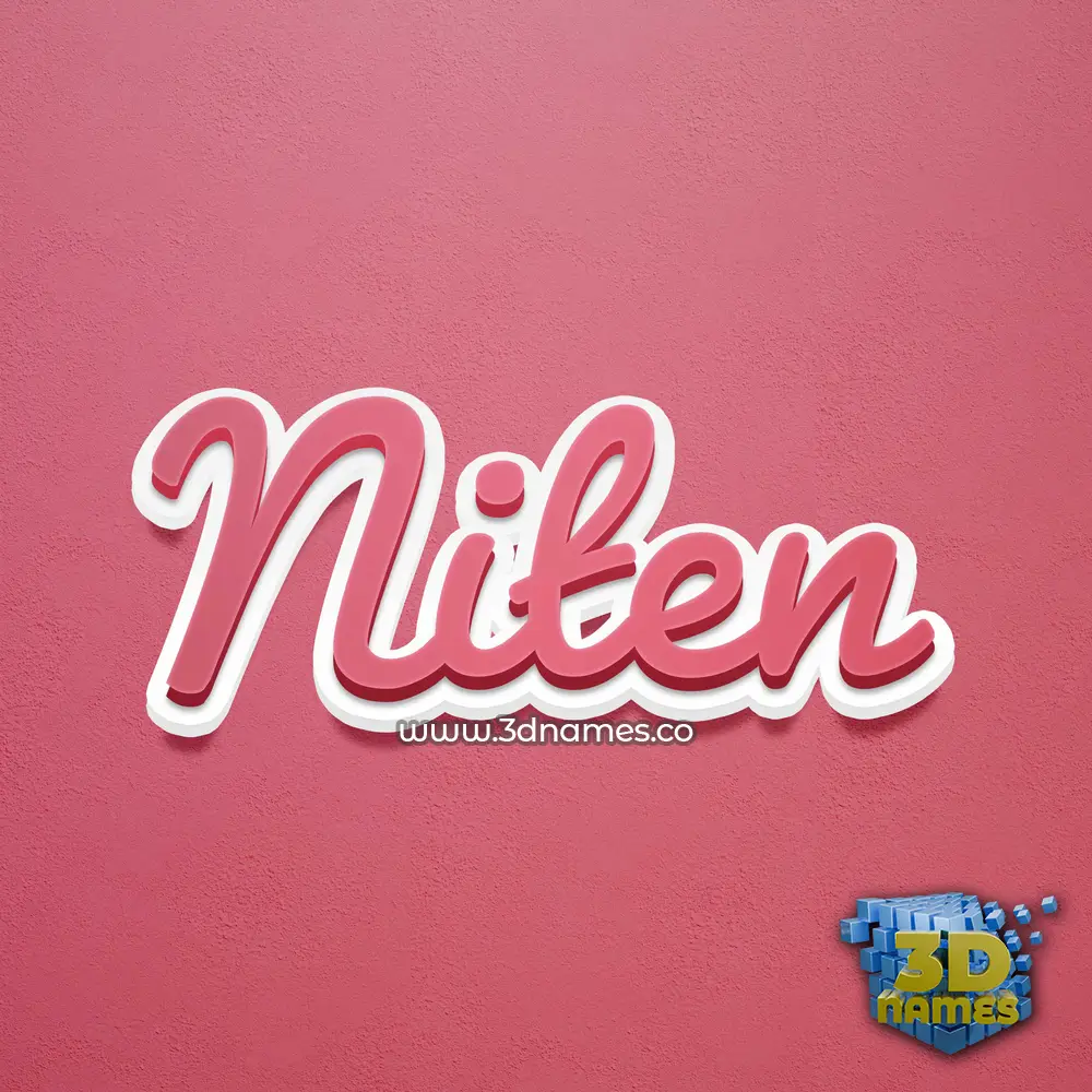 niten in Red Scribble style - 3D name wallpaper