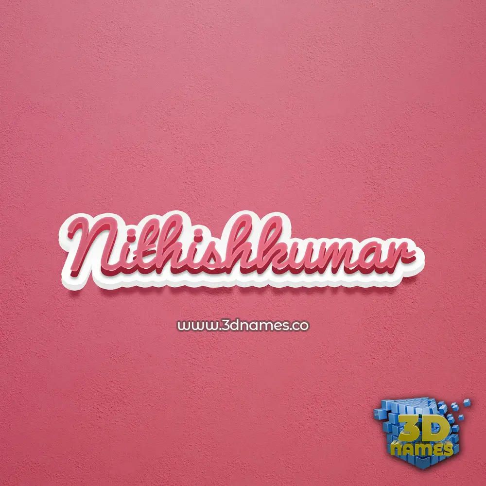 nithishkumar in Red Scribble style - 3D name wallpaper