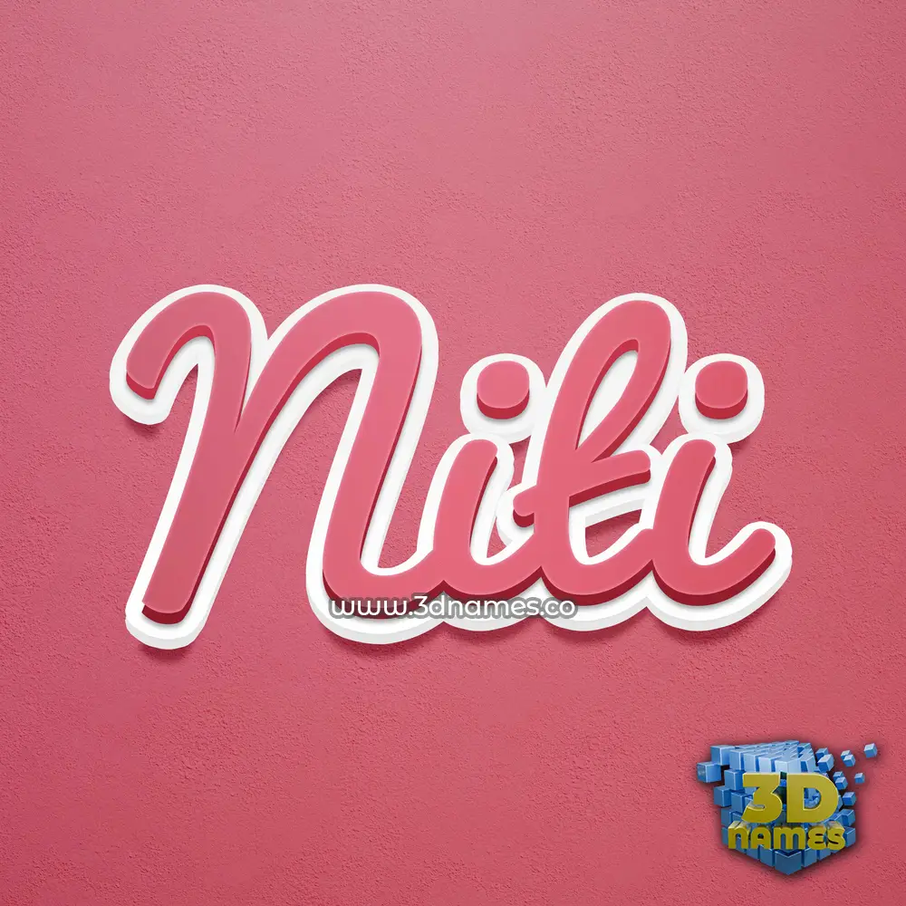 niti in Red Scribble style - 3D name wallpaper