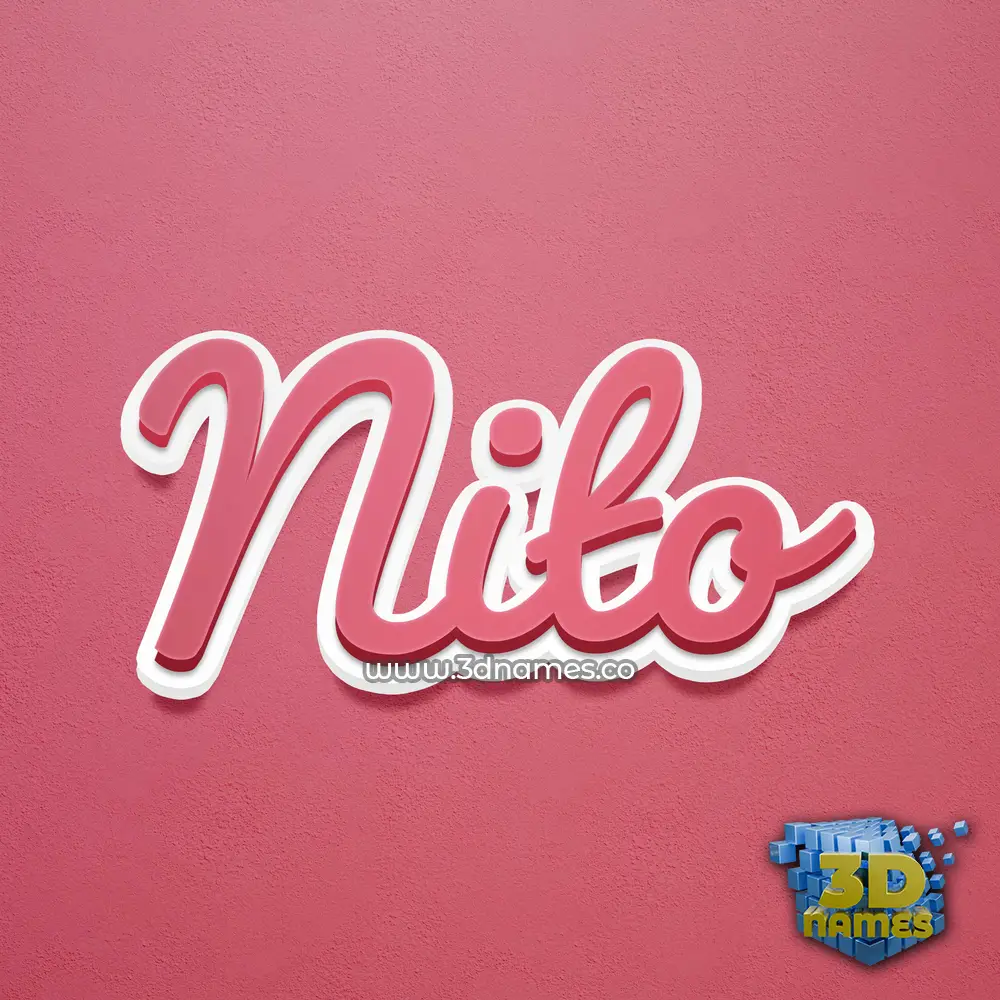 nito in Red Scribble style - 3D name wallpaper