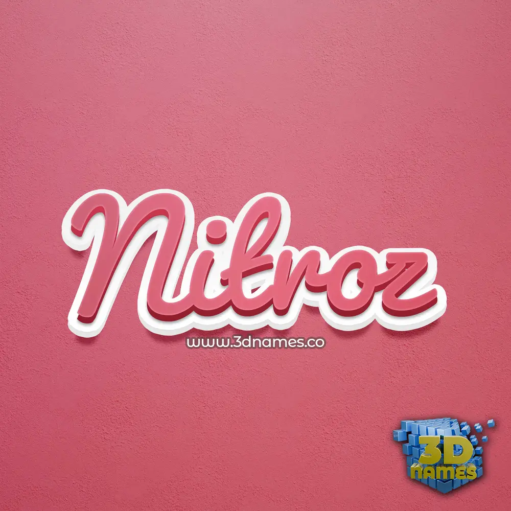 nitroz in Red Scribble style - 3D name wallpaper