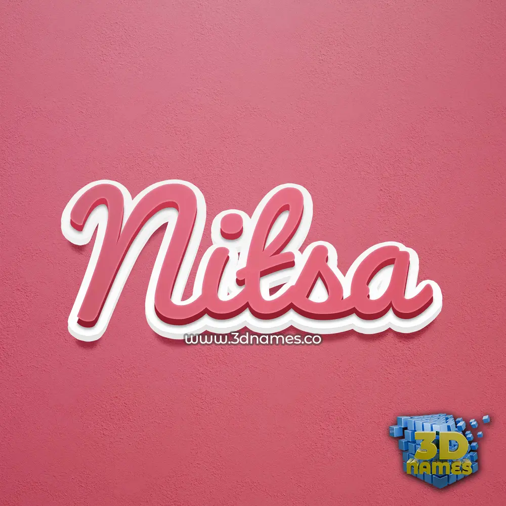 nitsa in Red Scribble style - 3D name wallpaper