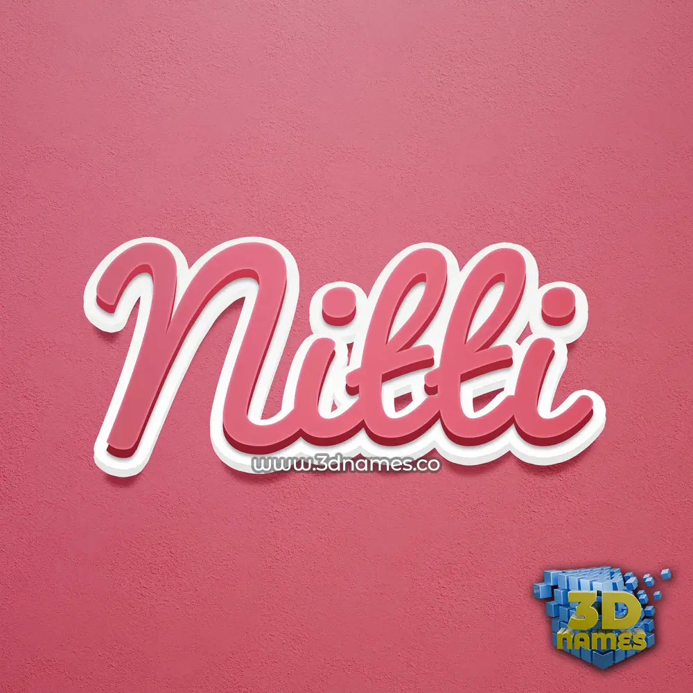 nitti in Red Scribble style - 3D name wallpaper