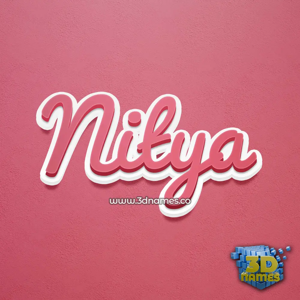 nitya in Red Scribble style - 3D name wallpaper