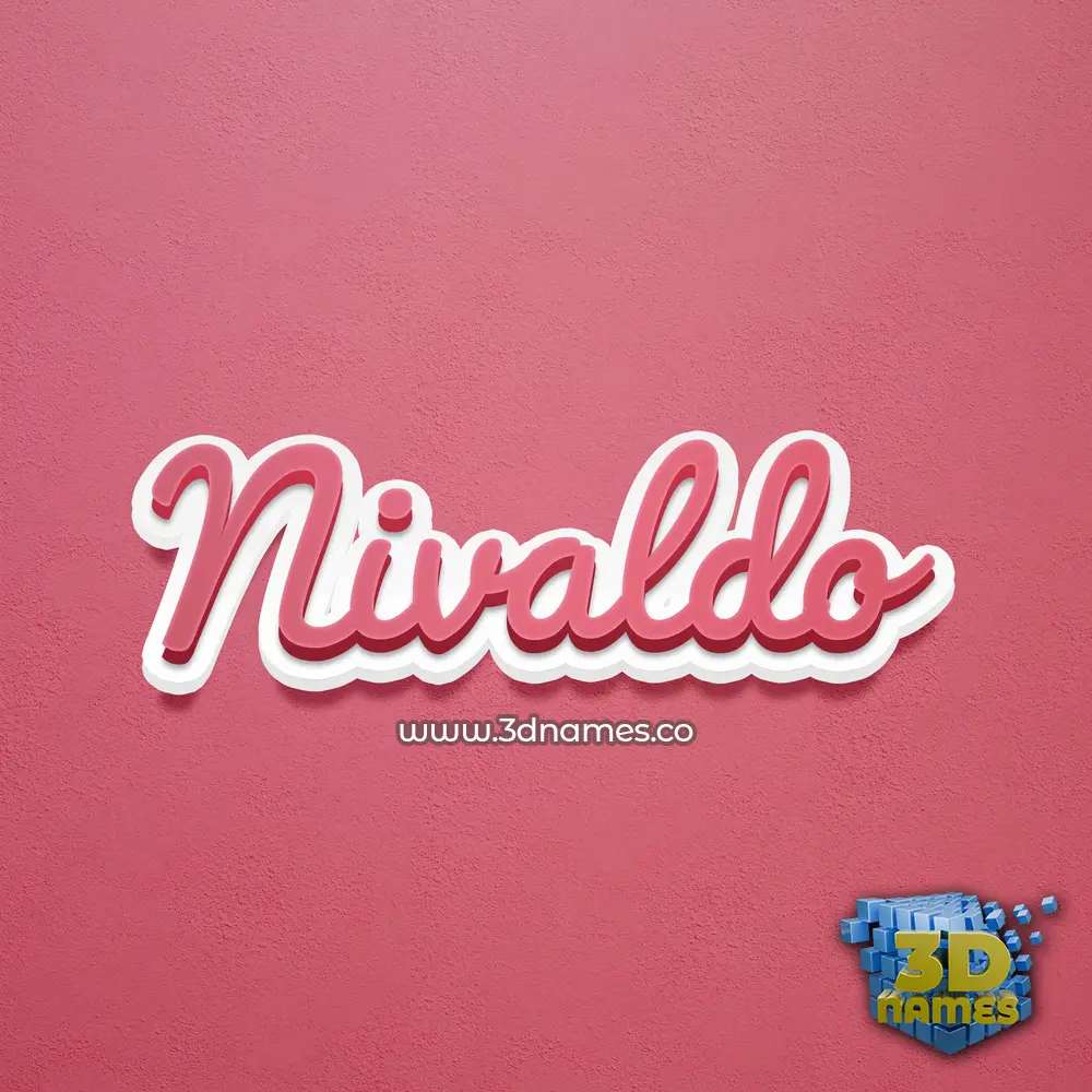 nivaldo in Red Scribble style - 3D name wallpaper