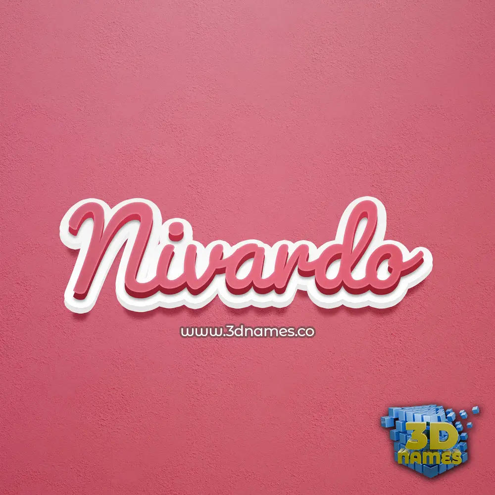 nivardo in Red Scribble style - 3D name wallpaper