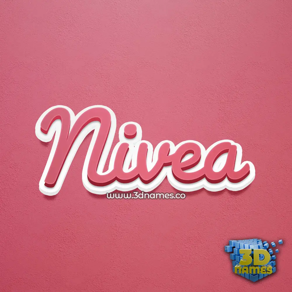 nivea in Red Scribble style - 3D name wallpaper