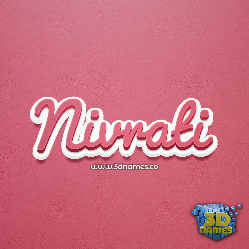 nivrati in Red Scribble style - 3D name wallpaper