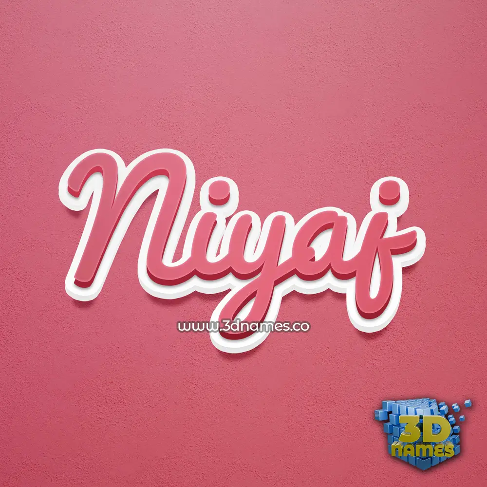 niyaj in Red Scribble style - 3D name wallpaper