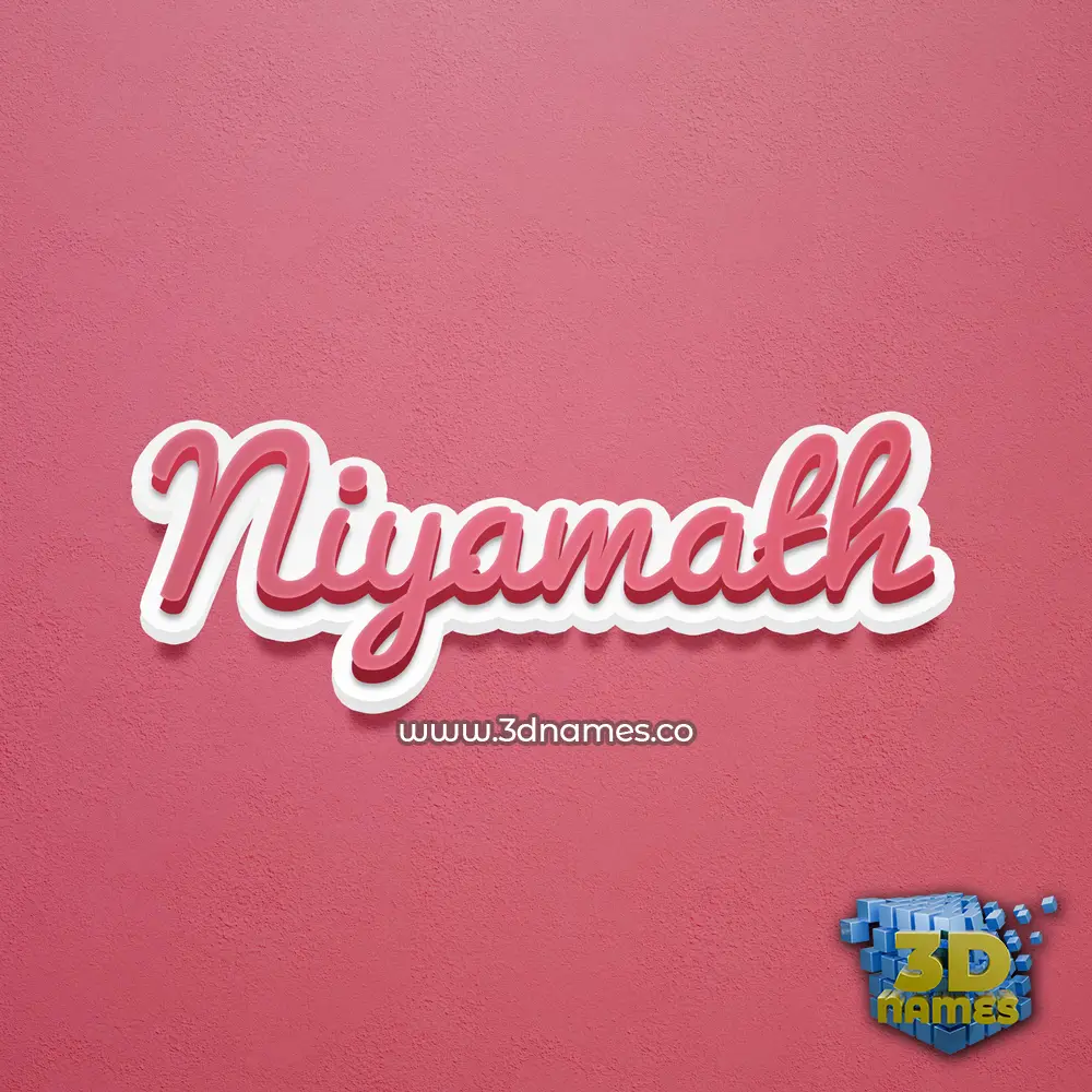 niyamath in Red Scribble style - 3D name wallpaper