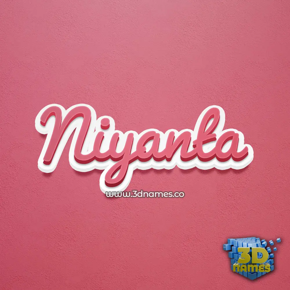 niyanta in Red Scribble style - 3D name wallpaper