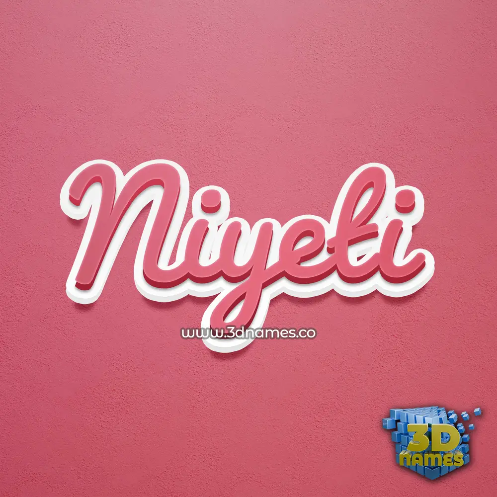 niyeti in Red Scribble style - 3D name wallpaper