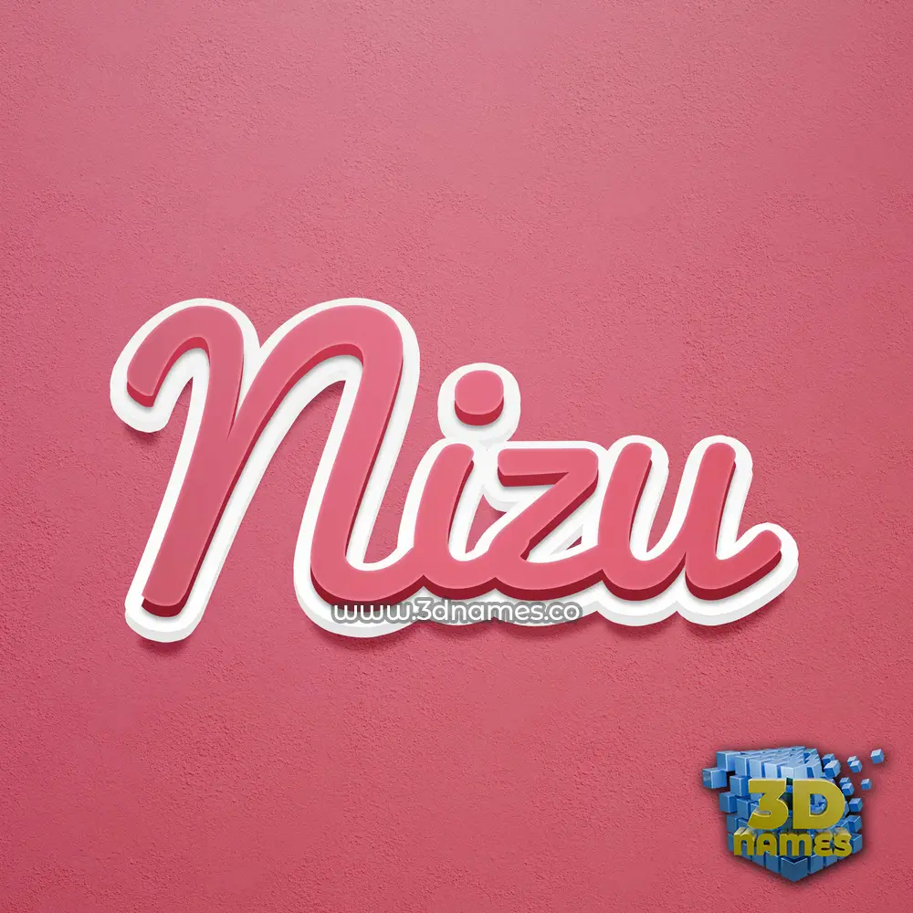 nizu in Red Scribble style - 3D name wallpaper