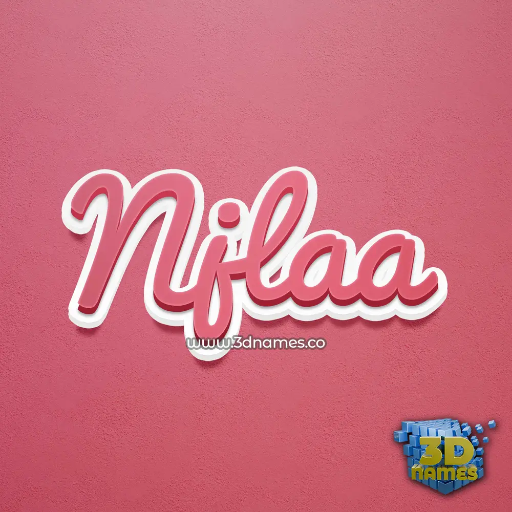 njlaa in Red Scribble style - 3D name wallpaper